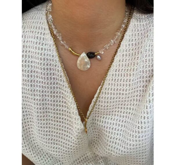 Roman Holiday Natural 7a Premium Crystal Shell Pearl Jewelry - Image 3