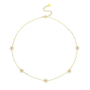 Flower Design S925 Pearl Necklace