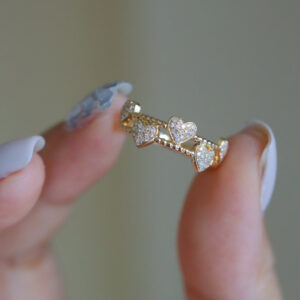 Perfect s925 sterling silver double ring love ring