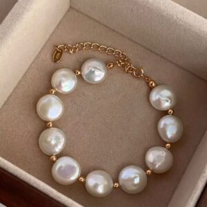 natural baroque pearl French necklace s925 silver